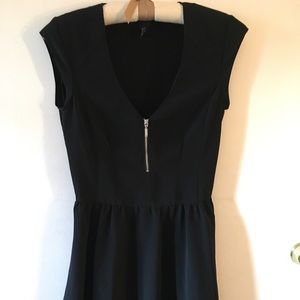 Black dress with zipper front